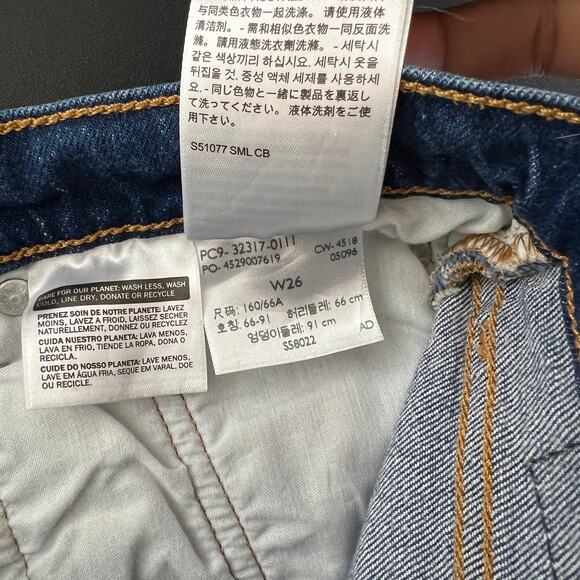 Levi 501 XX Denim Button Fly Cutoff Distressed Shorts Womens Size 26 - Picture 7 of 15